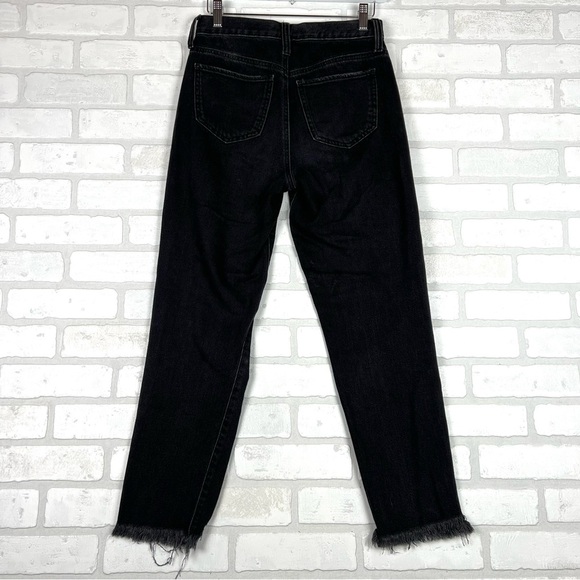 Women's SO High Rise Mom Jean Distressed Black Raw Hem Size 3 | 26W - Picture 11 of 11